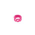 A vibrant pink chain-link ring sits isolated against a clean white background.
