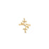 A delicate gold vine ring features sparkling diamond leaves wrapping gracefully around a white background.