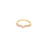 A delicate gold chevron ring features a row of sparkling pave diamonds.