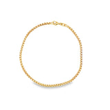 18K Gold Filled Rounded 2mm Box Anklet (E191)