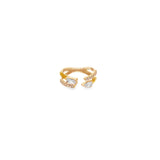 Double Layer CZ Enamel Ring