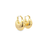 Thick Concaved Small Leverback Earrings (L559)