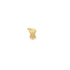A tiny gold charm shaped like a cocktail glass rests against a white background.