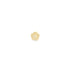 A delicate gold flower stud earring sparkles with small embedded diamonds against a plain white background.