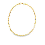 18K Gold Filled Flat Ball Disc Anklet (E199A)