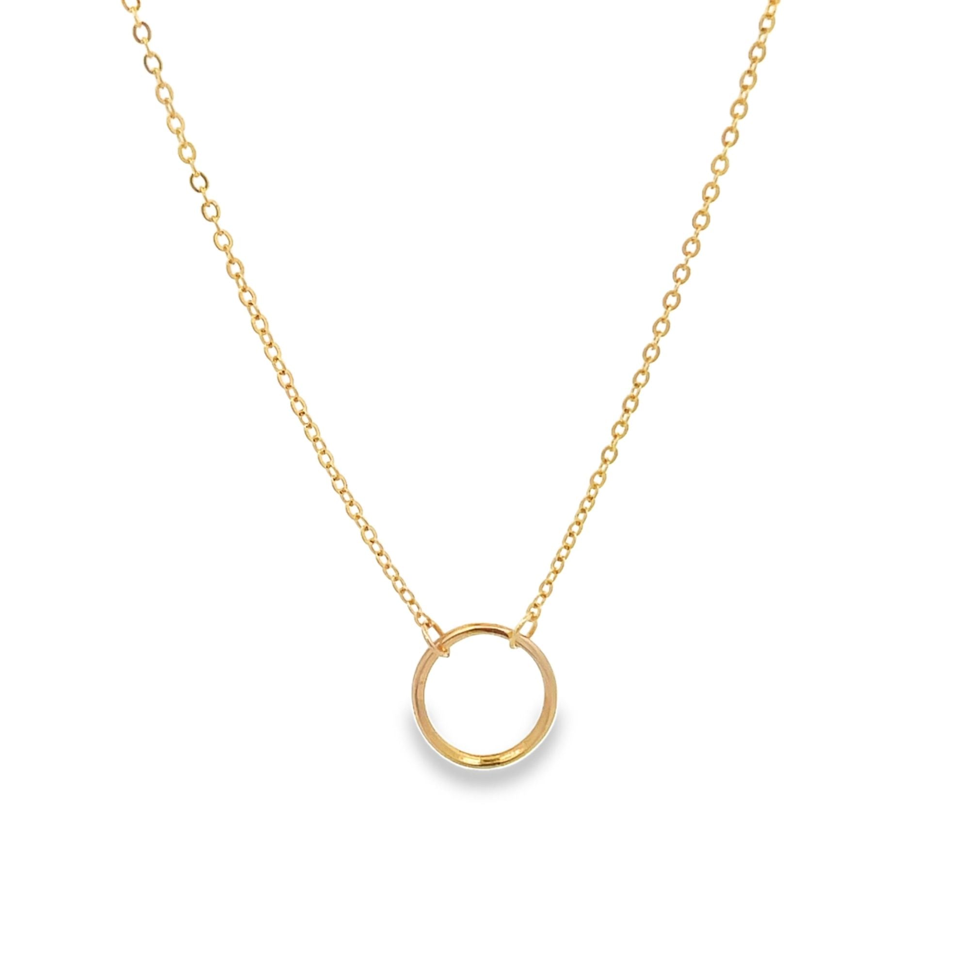Gold Karma Circle Necklace For 18K Gold Filled (F137, F137A, F137B)