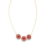 Flower CZ Crystal With A Dainty Box Chain Necklace