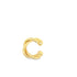 A gold multi-strand ear cuff features a polished, twisted design against a plain white background.