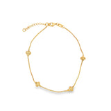 Designed Charms Box Chain Anklet (E98)