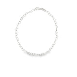 3mm Outline Heart Charm Anklet (E12)