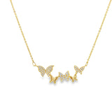 Butterfly Layering Rolo Dainty Necklace (G69)