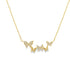 A delicate gold chain necklace features a cluster of sparkling diamond-encrusted butterfly pendants.