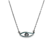 Evil Eye With Blue CZ Stones