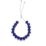 Violet & Black Gemstone Natural Stone Adjustable Bracelet