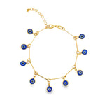 DARK BLUE Evil Eye Chain Bracelet (I296)