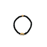 Enamel Colored Brazilian Disc Bead With Eye Carved Zirconia Charm Bracelet (I16A)