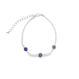 Evil Eye Bracelet With CZ Stones (I149)