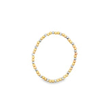 Three Toned Gold, Rose Gold, Silver Bead Bracelet | Gold Filled Beaded Bracelet (I51-53)