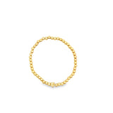 4mm Gold Elastic Bead Bracelet With STAR Charm (I48)