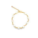 Oval Pearl Bracelet (I95)