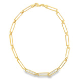 5mm Long Rectangle Paper Clip Chain (F163)