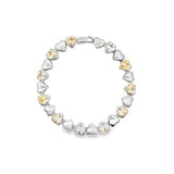 Heart Bracelet Heart Shaped CZ Stones (I136)