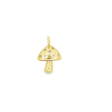 CZ Gold Mushroom Pendant (A286)