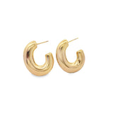 Small Thick Oval Open Hoops (L549)