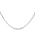 A polished sterling silver beaded necklace curves gracefully against a clean white background.