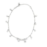 18K Gold Filled Dangly Beaded Charm Anklet (E132)
