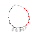 Red Bead Figa, Hamsa, Royal, Elephant Anklet  (E101)