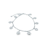 18K Gold Filled Flower Charm Anklet (E108)