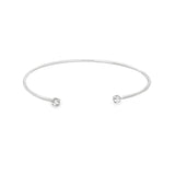 Filled CZ Open Cube Bangle (B92)
