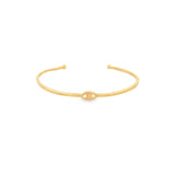 Minimalist Evil Eye Open Cuff Bracelet Bangle