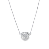 Heart Love Pendant Dainty Delicate Box Chain Necklace With Clear Micro CZ Stones (G124)