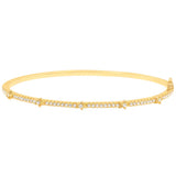 CZ Paved Slim Bangle Bracelet (B90)