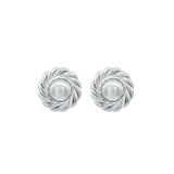 Classic Round Circle Rope Knot Stud Earrings
