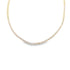 A delicate diamond tennis necklace sparkles gracefully against a clean white background.