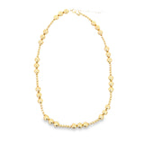 18K Gold Filled 8mm Beaded Chain Necklace (H185)