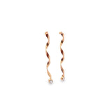 18K Gold Filled Spiral Dangle Earrings (L384)