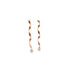 A pair of elegant spiral drop earrings crafted in rose gold features dangling wavy designs tipped with sparkling crystal stones.