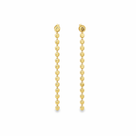 Elegant disc chain drop earrings in gold and silver. Available in small and long sizes. Lightweight, modern, and perfect for everyday wear.