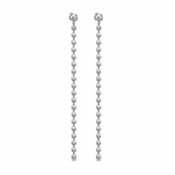 Elegant disc chain drop earrings in gold and silver. Available in small and long sizes. Lightweight, modern, and perfect for everyday wear.