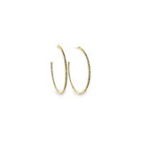 Thin CZ Minimalist Hoop Earrings (K374)