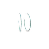 Thin CZ Minimalist Hoop Earrings (K374)