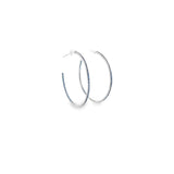Thin CZ Minimalist Hoop Earrings (K374)