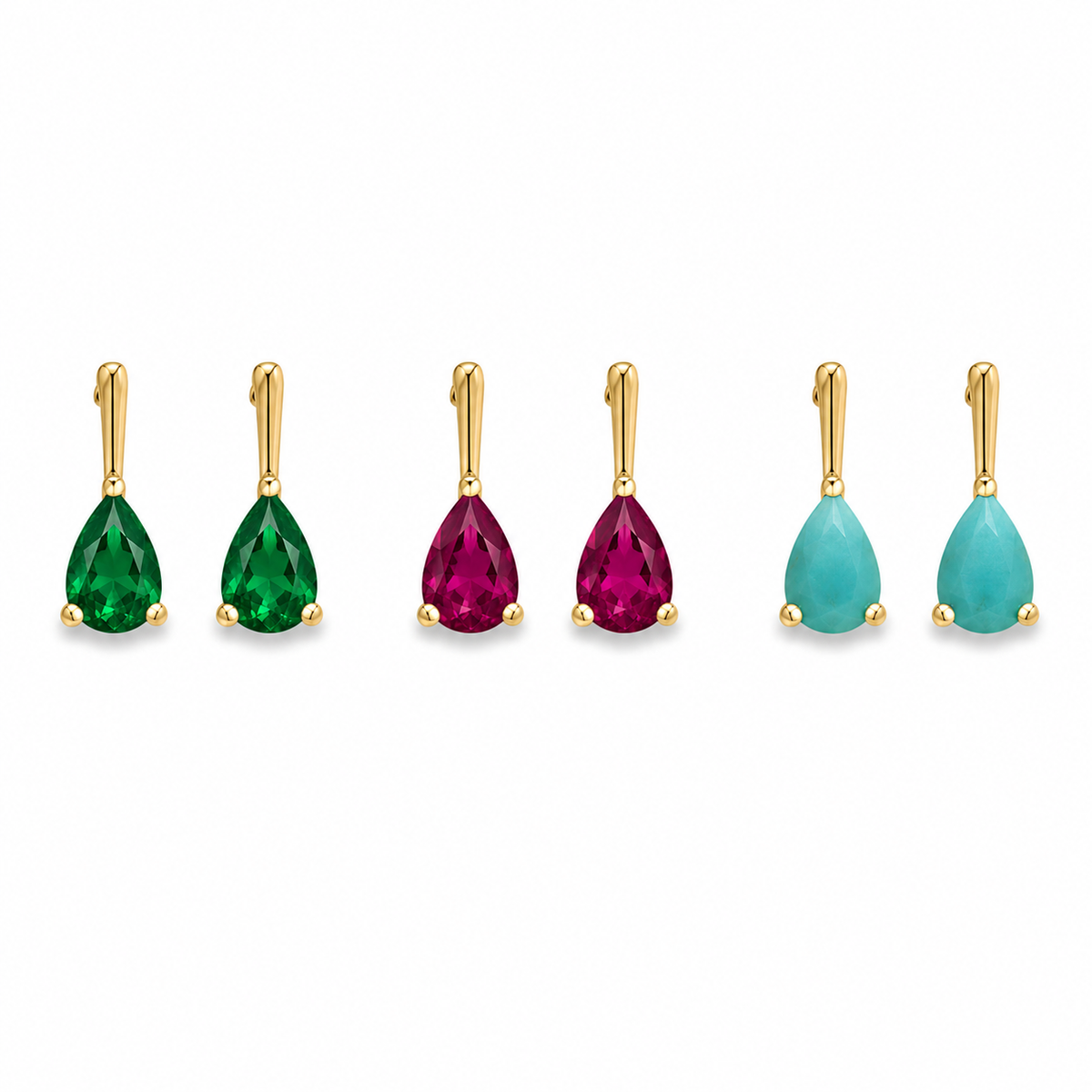 Elegant 18K gold filled pear drop earrings with a minimalist design.  lightweight and perfect for everyday wear or special occasions.