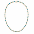 Elegant 3mm CZ tennis necklace with alternating colored and clear bezel stones. Available in gold filled and silver-tone finishes. Perfect for layering or everyday luxury styling.