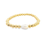 Pearl Stretchy Bead Bracelet (I546)