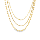 Triple Layered Beaded Rope Pearl Necklace (G23)